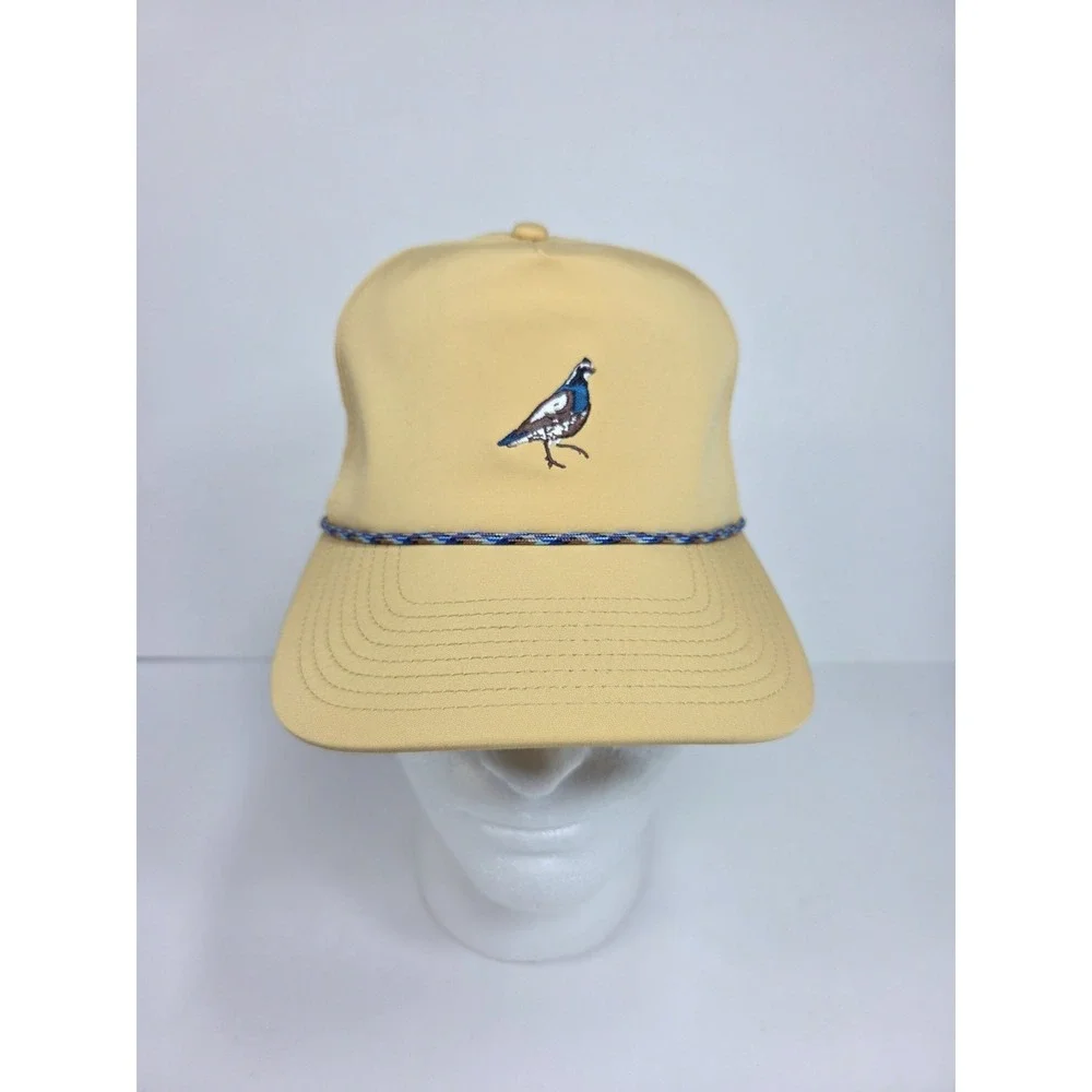 Poncho Outdoors Hat Mens OSFA Yellow Pheasant Embroidered Rope Snapback Cap